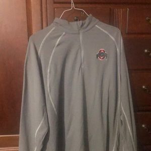 Ohio State long sleeve thermal mock with pocket in back